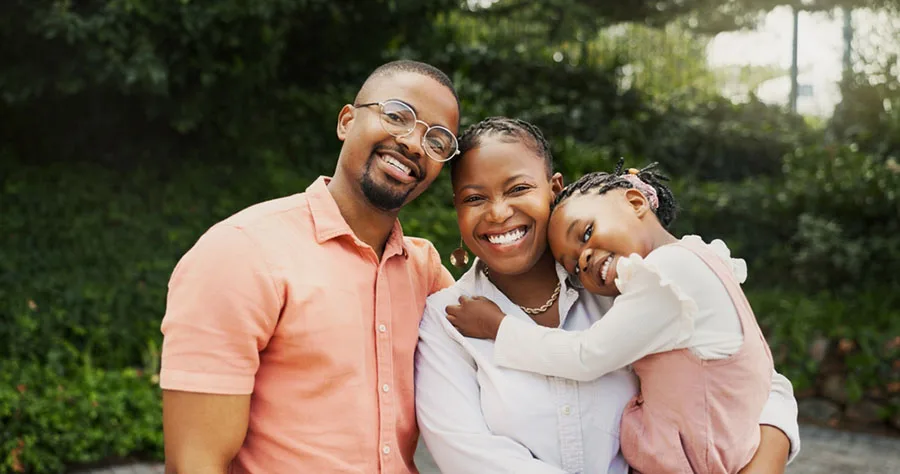 Smiling Family Smiling family spending time together outdoors